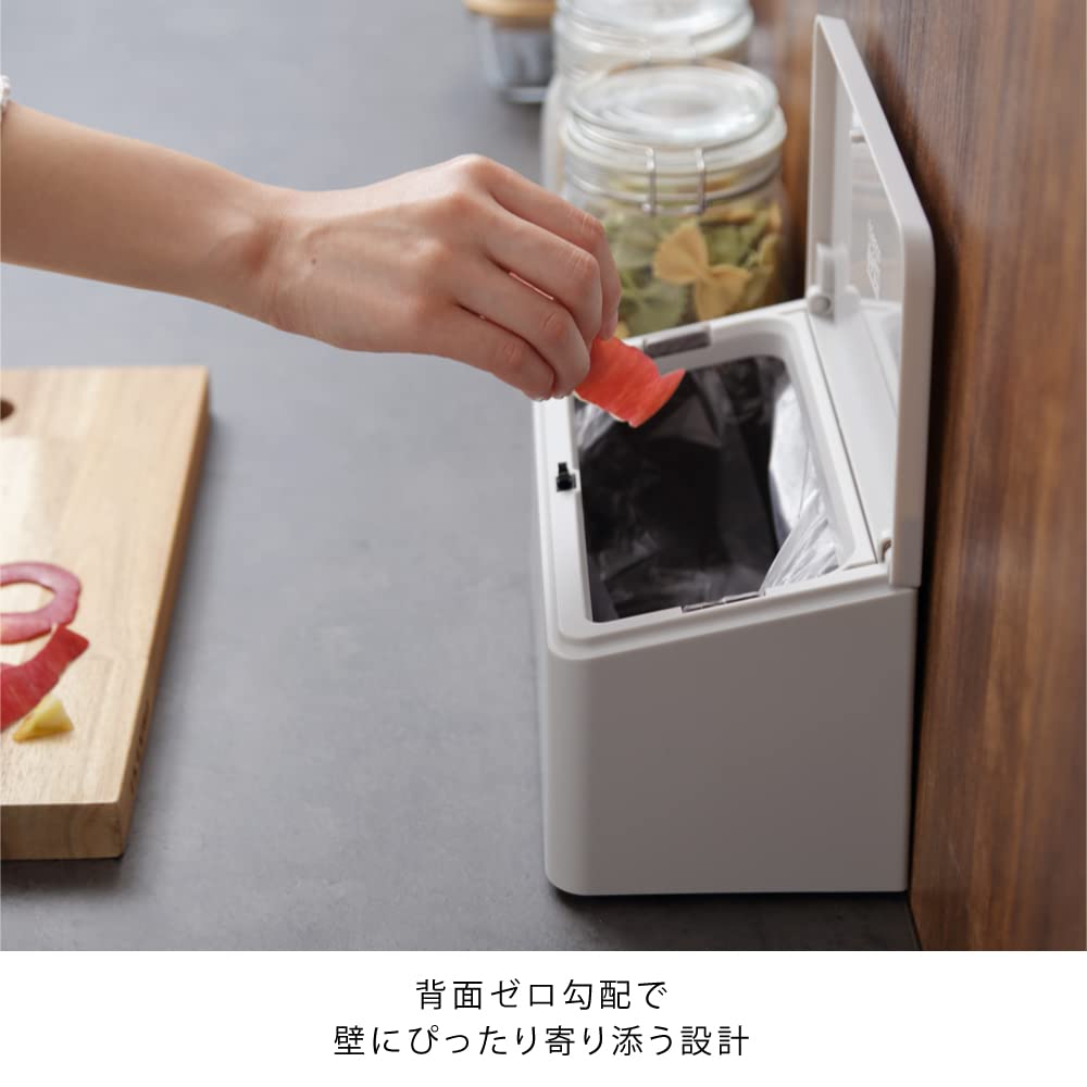 Amazon｜ideaco (イデアコ) ゴミ箱 フタ付き サンドホワイト 1.8